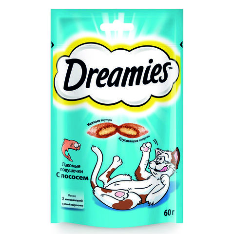 Лакомство DREAMIES д/кошек Лосось 60 г м/у Mars РОССИЯ