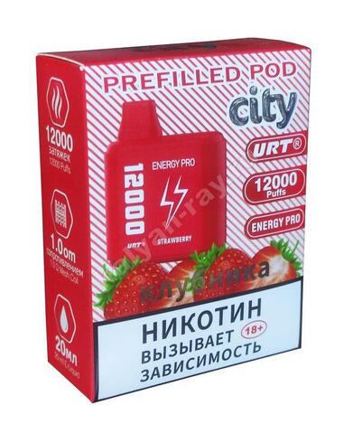 Картридж City Energy Pro - Клубника 12000 затяжек