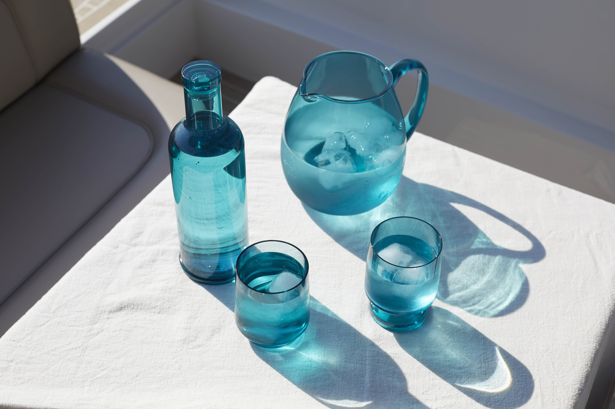 WINE GLASS BAHAMAS, TURQUOISE, SET 6 PC