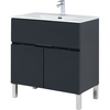 Aquanet 277551 Тумба Алвита new 80 напольная 1 ящ., 2 дв. цв.антрацит (277551)