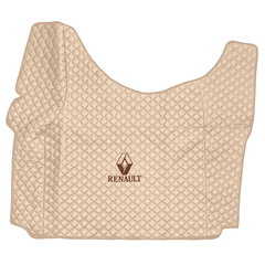 Ковры RENAULT T (автомат) (экокожа, бежевый, бежевый кант, коричневая вышивка)