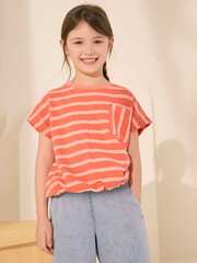 Футболка на резинке для девочки Next AG5-763, Оранжевый
