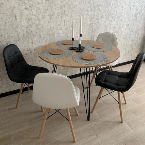 Интерьерный дизайнерский кухонный стул Eames Pulsante / PU / Экокожа