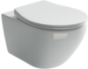 Подвесной унитаз Pearl Rimless, глубокий смыв, с крепежом для полностью скрытого монтажа, ультра тонким сидением с функцией плавного закрытия, дюропласт Ceramica Nova CN8001