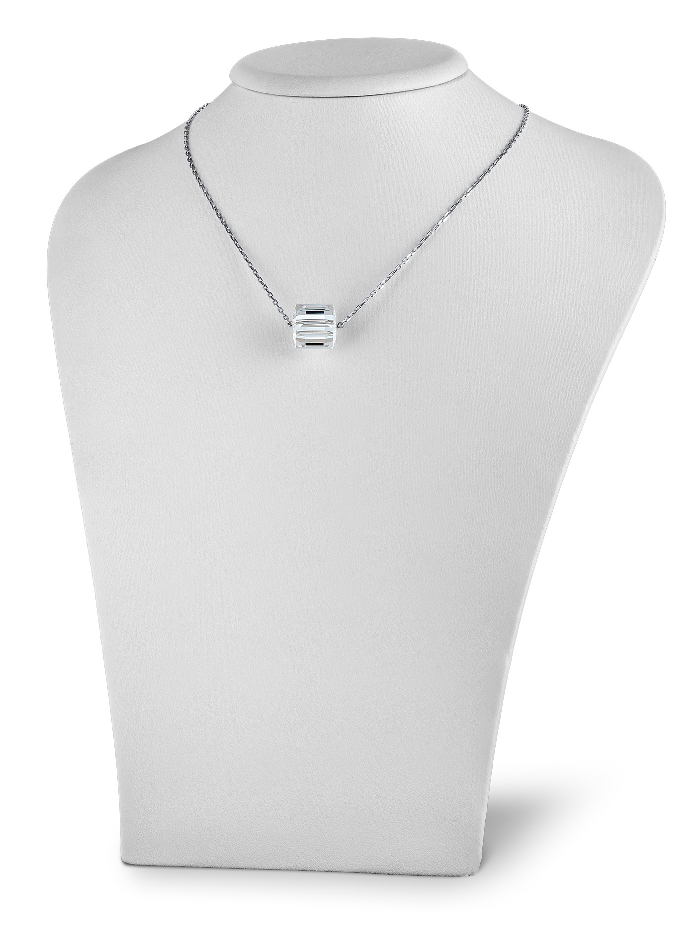 Серебряный чокер на шею с кристаллом Swarovski
