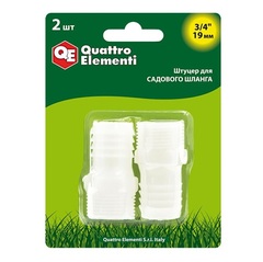 Штуцер для шланга QUATTRO ELEMENTI внеш. резьба 3/4