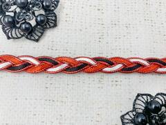 Тесьма декоративная косичка люрекс, ш. 1 см