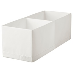 Кофр для хранения вещей IKEA STUK (СТУК), Белый, 20x51x18 см