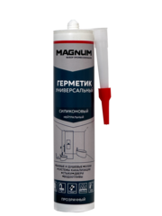 Герметик НЕЙТРАЛЬНЫЙ силиконовый MAGNUM бесцветный, 280мл (уп - 24шт)