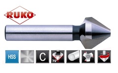 Зенковка ц/х 75° 6,3мм HSS-G 3z L45мм d5мм Ruko 102221