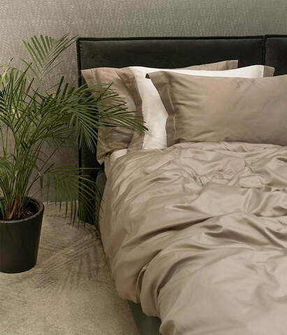 Наволочка 50x70 Decoflux Almond/White бежевая