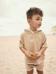 Пончо и шорты в комплекте для мальчика Next E92-312, Песочный