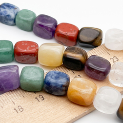 Натуральные камни микс бусины, размер около 9-11 мм, цена за 17 шт (1/2 нити)