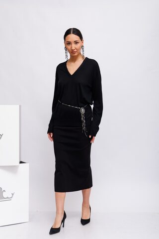 Dorothee Schumacher Юбка -карандаш трикотажная из мериносовой шерсти и шелка с добавлением эластана