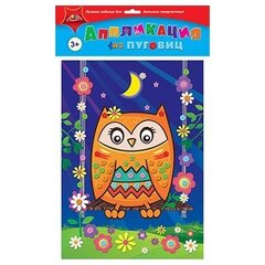 
          Аппликация из пуговиц Апплика, 300х215х20 мм, пакет с европодвесом, "Сова"