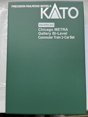 Kato набор из 3 - 2х эт вагонов Metra с DCC