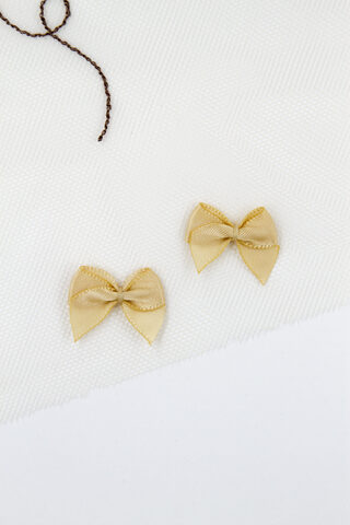 Бантик пришивной песочный 2 см, 3 см