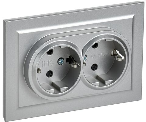 BRITE Роз. 2-я с з/к/ш 16А в сб. РСш12-3-БрА алюм. IEK