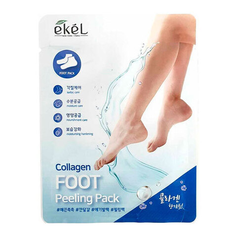 Ekel Collagen Foot Peeling Pack - Пилинг-носочки для ног с коллагеном (1 пара)