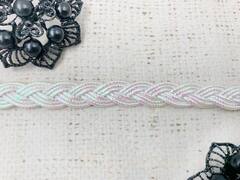 Тесьма декоративная косичка люрекс, ш. 1 см