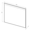 Aquanet 249355 Зеркало Палермо new 11085 с LED подсветкой, 1100х850x32 мм, сенсорный выключатель (249355)
