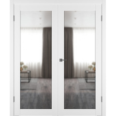 Купить Двустворчатая дверь Emalex 32 Ice с зеркалом