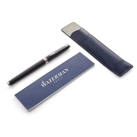 Набор подарочный Waterman Hemisphere Matte Black CT, M + чехол (2019833)