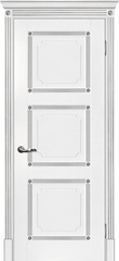 Дверь Флоренция-4 / Цвет белый, патина серебро / Двери МАРИАМ