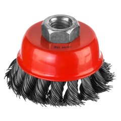 MIRAX 80 мм, жгутированная стальная проволока 0.5 мм, чашечная щетка-крацовка для УШМ (35104-080)