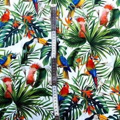 итальянский хлопок сатин с птицами фото