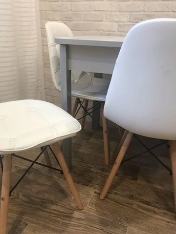 Интерьерный дизайнерский кухонный стул Eames Pulsante / PU / Экокожа