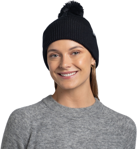 Картинка шапка вязаная Buff Hat Knitted Renvi Black - 3