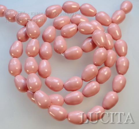 5821 Хрустальный жемчуг Сваровски Crystal Pink Coral грушевидный 11х8 мм ()