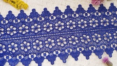 Кружево плетеное, ш. 11,5-13 см, электрик