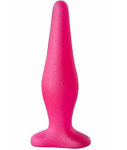 Розовая анальная пробка с узеньким кончиком - 14 см. - LOVETOY (А-Полимер) 433400