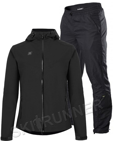 Элитный мембранный костюм Noname Camp Endurance 23 UX Black с прямыми брюками