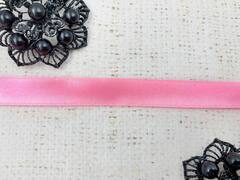 Лента атласная, ш. 1,2 см, ярко-розовый