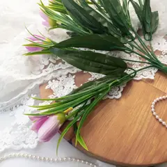 Крокусы-подснежники искусственные, Сиреневые, 34 см, около 18 бутонов в наборе, набор 2 букета.