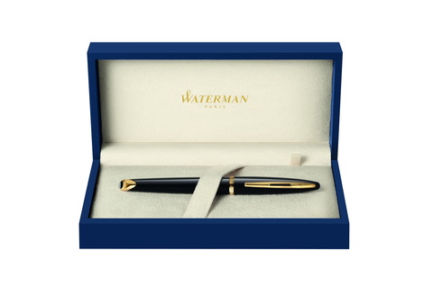 Перьевая ручка Waterman Carene, цвет: Black GT, перо: F123