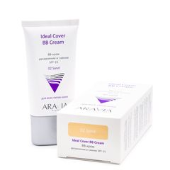 BB-крем увлажняющий SPF-15 Ideal Cover BB-Cream Sand 02, 50 мл, ARAVIA Professional