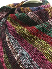 Полосатый шарф-косынка