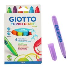 Фломастеры Turbo Giant флуоресцентные (6 цветов)