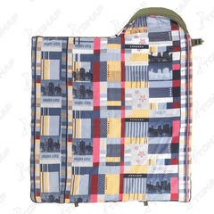 Спальный мешок NISUS TRAVEL Wide Plus 400 (220х106, Hollowfiber, зелёный)