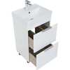 Aquanet 312420 Тумба с раковиной Ирис new 50 напольная 2 ящ. цв.белый глянец (312420)