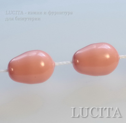 5821 Хрустальный жемчуг Сваровски Crystal Pink Coral грушевидный 11х8 мм ()
