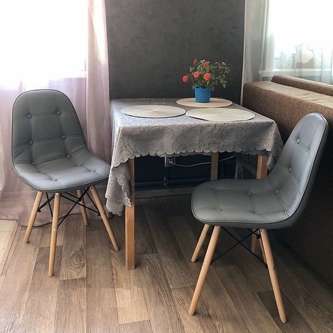Интерьерный дизайнерский кухонный стул Eames Pulsante / PU / Экокожа