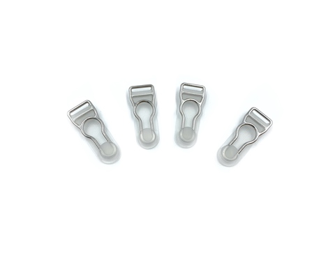Застежки для чулок серебро 10 мм (4 шт), Arta-F