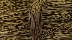 Упругая канитель антик/золото 1,4мм