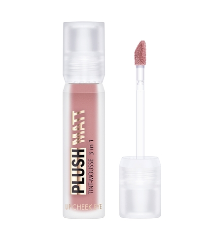 Тинт-мусс 3в1 для губ, щек и век тон 301 Rosy Rose 3.6г LuxVisage Plush matt