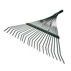 GRINDA GR-45X, 22 плоских зубца, размеры 450 х 30 х 500 мм, стальная рабочая часть, без черенка, усиленные веерные грабли (421871)